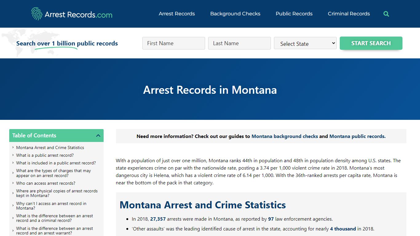 Montana Arrests Records - Criminal, Warrant and Background Check Data ...